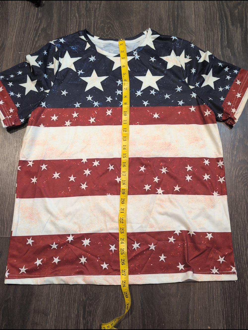 Women’s Stars & Stripes Short Sleeve Tee - Red, White & Blue Size XL